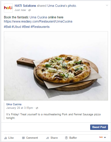 Restaurants! What makes a great Facebook post?